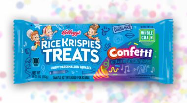 Rice Krispie treat bar in blue package