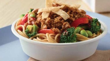 Asian noodle bowl, school lunch