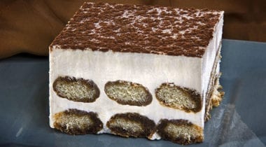 slice of tiramisu cake