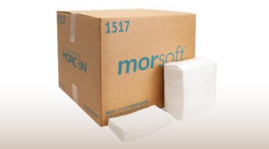 white napkins and card board box