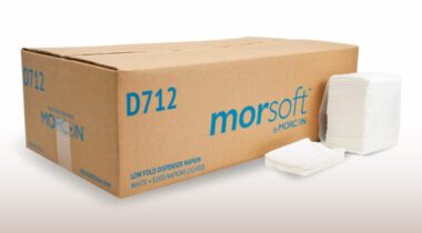 white napkins and cardboard box