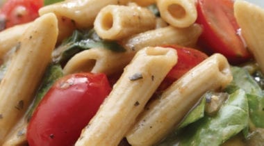 noodles with tomato and basil