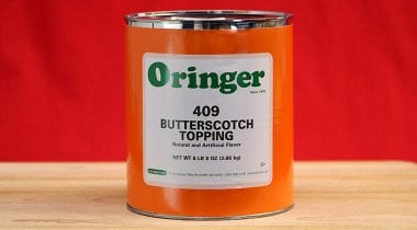 #10 can of ice cream topping